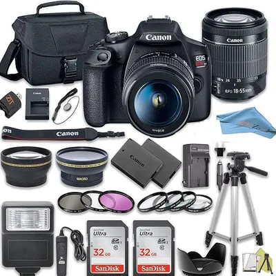 Canon EOS Rebel T7 DSLR Camera 18-55mm Lens Bundle