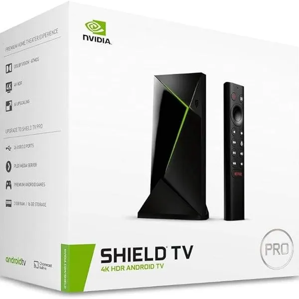 NVIDIA SHIELD Android TV Pro 4K HDR Streaming Media Player with AI Upscaling