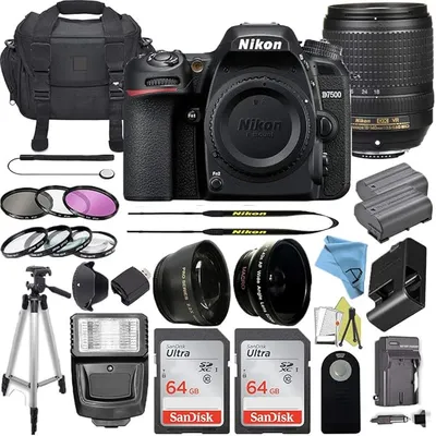 Nikon D7500 DSLR Camera with 18-140mm f/3.5-5.6G ED VR Lens Bundle