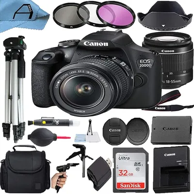 Canon EOS 2000D / Rebel T7 DSLR Camera with 18-55mm Lens Kit