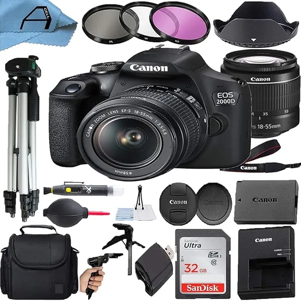 Canon EOS 2000D / Rebel T7 DSLR Camera with 18-55mm Lens Kit