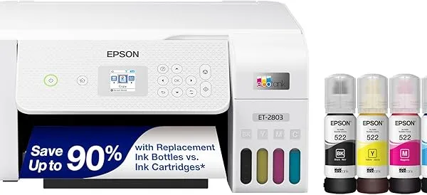 Epson EcoTank ET-2803 Wireless All-in-One Inkjet Supertank Printer
