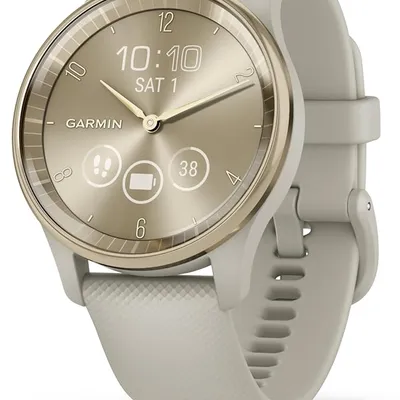 Garmin vívomove® Trend, Stylish Hybrid Smartwatch, Long-Lasting Battery Life, Dynamic Watch Hands and Touchscreen Display, French Gray