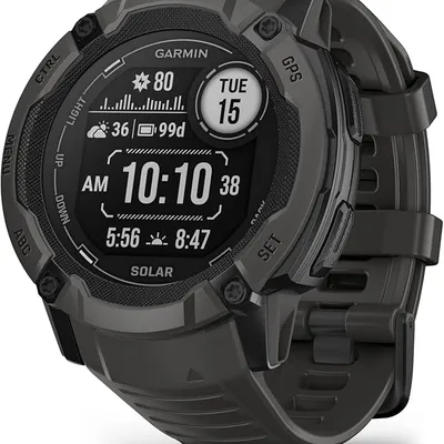 Garmin Instinct 2X Solar, Rugged GPS Smartwatch, Built-in Flashlight, Solar Charging Capability, Multi-Band GNSS, Graphite