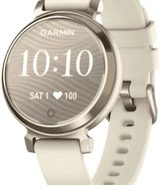 Garmin Lily 2, Small and Stylish Smartwatch, Hidden Display, Patterned Lens, Up to 5 Days Battery Life, Coconut