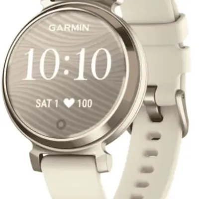 Garmin Lily 2, Small and Stylish Smartwatch, Hidden Display, Patterned Lens, Up to 5 Days Battery Life, Coconut