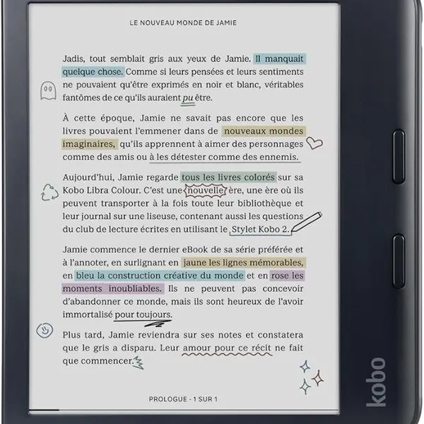 Kobo Libra Colour 7” E Ink Kaleido 3 eReader with IPX8 Waterproofing