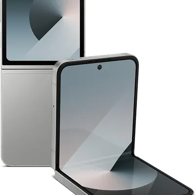 SAMSUNG Galaxy Z Flip 6 AI Cell Phone, 256GB Unlocked Android Smartphone, FlexCam, Photo Assist, Camcorder Mode, Live Interpreter, Foldable Design, 2024, US 1 Yr Manufacturer Warranty, Silver Shadow