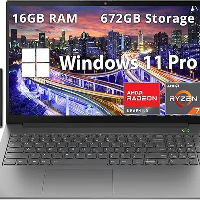 Lenovo ThinkBook 15 Gen 4 15.6" FHD Laptop, AMD Ryzen 7 5825U, 16GB RAM, 672GB Storage (512GB SSD+160GB Docking Station Set), AMD Radeon Graphics, Wi-Fi 6, Win 11 Pro, Mineral Grey