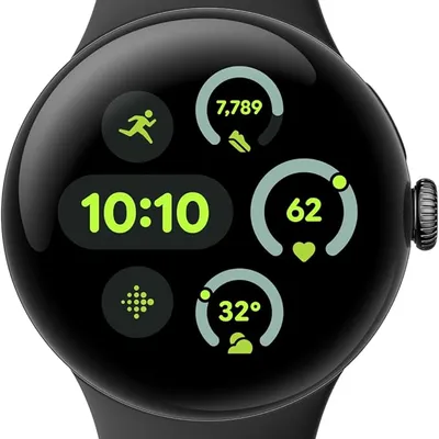 Google Pixel Watch 3 (41mm) - Android Smartwatch with Heart Rate Tracking, Advanced Running from Fitbit, Fitness Insights, 24-Hour Battery - Matte Black Aluminum Case - Obsidian Band - LTE