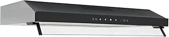 29 Inch Under Cabinet Range Hood 17657 CFM Modern Range Hood w/ 3 Airflow Settings+Touch Panel+LCD Screen+Delay Function, Kitchen Hood Vent for Kitchens, Restaurants, Hotels, Homes