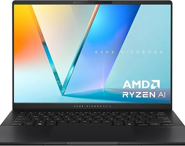 ASUS Vivobook S 14, Next-Level AI PC, 14" 3K OLED Thin and Light Laptop, AMD Ryzen AI 9 365 Processor, 24GB RAM, 1TB SSD, Copilot Key, WiFi 6E, Neutral Black, M5406WA-DH71-CB