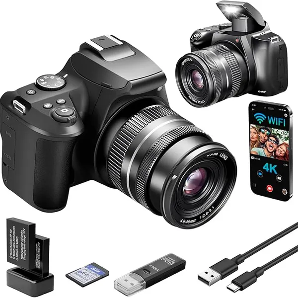 OIEXI 4K 64MP Digital Vlogging Camera with 10X Optical Zoom