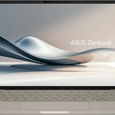 ASUS Zenbook A14; Copilot+ PC, Ultrathin Laptop, 14” WUXGA OLED, Snapdragon X Processor, 16 GB Memory, 512GB SSD, Wi-Fi 6E, Zabriskie Beige, UX3407QA-DS52-CA