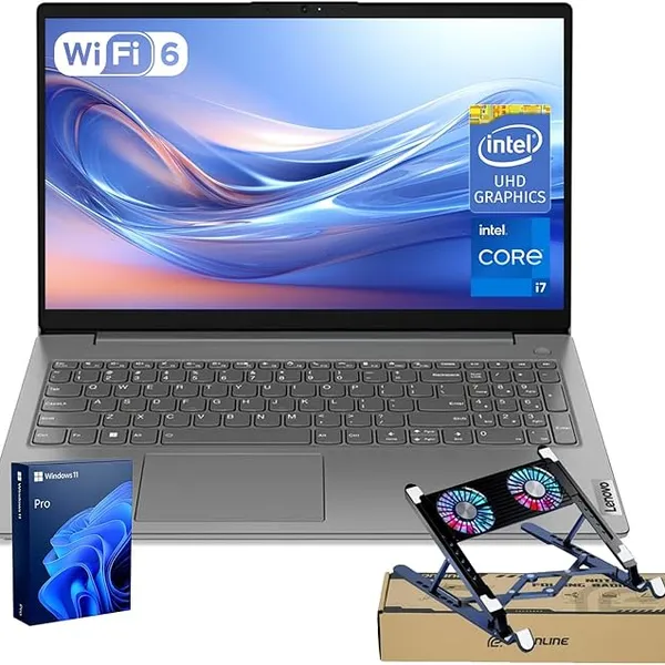 Lenovo V-Series V15 Business Laptop | 15.6" FHD 1920 * 1080 | 13th Gen Intel Core i7-13620H | 40GB RAM | 1TB SSD | Webcam | Wi-Fi 6 | Windows 11 Pro | Black | Bundle with ADATA 512GB External SSD