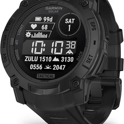 Garmin Instinct® 3 Tactical Edition, 45mm, Solar Charged Display, Rugged Outdoor GPS Smartwatch