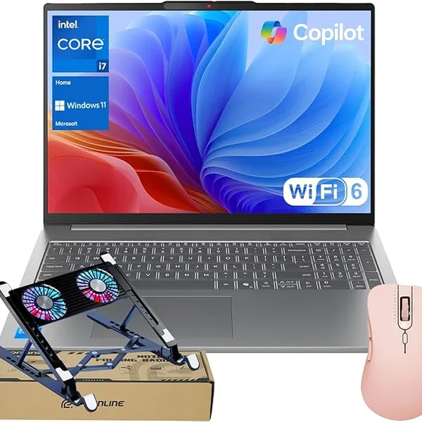 Lenovo IdeaPad Slim 3 Business Laptop, 15.6" FHD, AMD Ryzen 7 5825U, 16GB RAM, 1TB SSD, Wi-Fi 6, Webcam, Backlit, W11H, Thin & Light, Copilot & AI Productivity, Bundle with ADATA 512GB External SSD