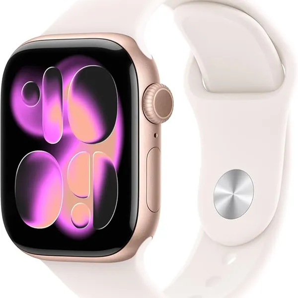 Apple Watch Series 11 [GPS + Cellular 42mm] Smartwatch with Rose Gold Case and Light Blush Sport Band - S/M. Sleep Score, Fitness Tracker, Health Monitoring, Always-On Display, Water-Resistant