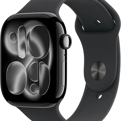 Apple Watch Series 11 [GPS + Cellular 46mm] Smartwatch with Jet Black Case and Black Sport Band - M/L. Sleep Score, Fitness Tracker, Health Monitoring, Always-On Display, Water-Resistant