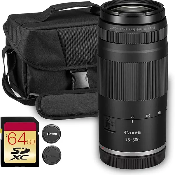 Canon RF 75-300mm f/4-5.6 IS USM Telephoto Zoom Lens for EOS R Series