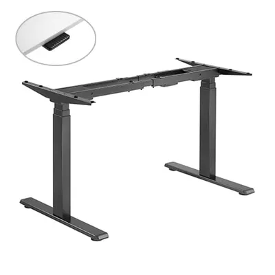 JIN OFFICE Titan Premium Dual Motor 3-Stage Electric Height Adjustable Desk Frame