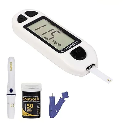 Control D Blood Glucose Monitoring System with 50 Strips