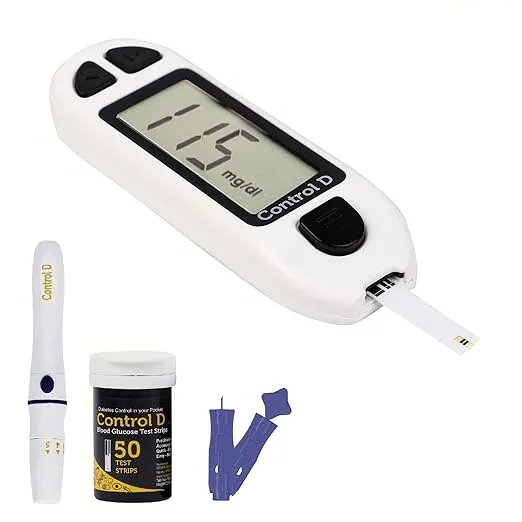 Control D Blood Glucose Monitoring System with 50 Strips