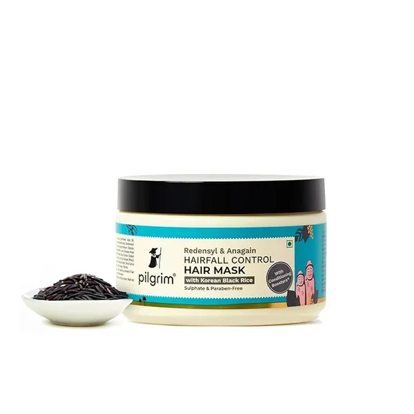 Pilgrim Redensyl & Anagain Hairfall Control Hair Mask with Black Korean Rice
