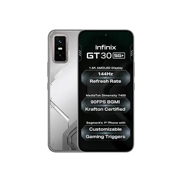 Infinix GT 30 5G+ (Blade White, 8GB RAM, 128GB Storage)