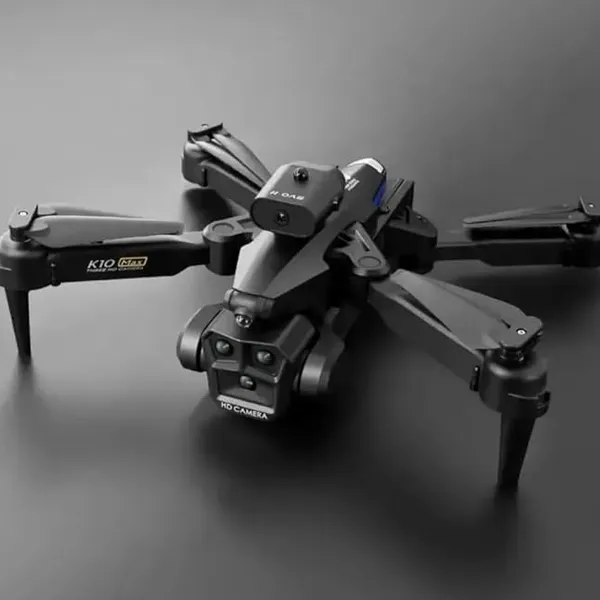 4K Ultra HD Triple Camera Drone – 4-Way Obstacle Avoidance, Foldable Quadcopter Drone