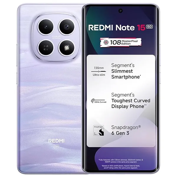 REDMI Note 15 5G (Mist Purple, 8GB RAM 256GB Storage)