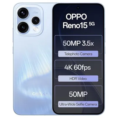 Oppo Reno15 5G (Aurora Blue, 8GB RAM, 256GB Storage)
