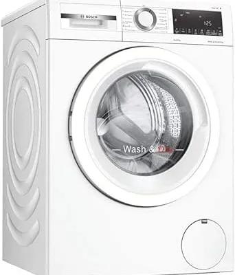 Bosch Home & Kitchen Appliances Bosch WNA134U8GB Serie 4 Freestanding Washer Dryer with AutoDry, Wash & Go 60, IronAssist and SpeedPerfect, 8kg/5kg load, 1400rpm spin, White