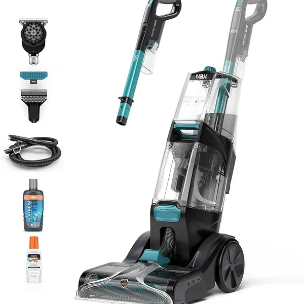 Vax Platinum SmartWash Pet-Design Carpet Cleaner Machine, Rug, Upholstery, Car, Stair Upright Shampooer Washer, Handheld Spot Cleaning, SpinScrub and Wash Tools, Solution, 1200W, 8.9kg, CDCW-SWXP,Grey