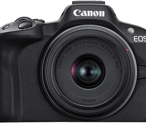 Canon EOS R50 Mirrorless Camera with RF-S18-45mm Lens, 24.2MP 4K Content Creator Kit