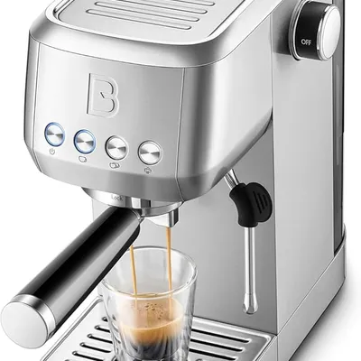 CASABREWS 3700 Essential Espresso Machine 20 Bar, Stainless Steel Cappuccino & Latte Machine with Steam Frother for Home, 1.3L Water Tank, Silver