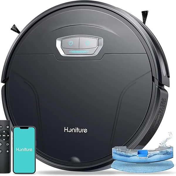 HONITURE Robot Vacuum Cleaner with Mop, 8000Pa Ultra Strong Suction, G20 PRO Robotic Vacuums with Auto Carpet Boost, Alexa/WiFi/APP, Super Thin Robot Hoover, Ideal for Pet Hair Hard Floor