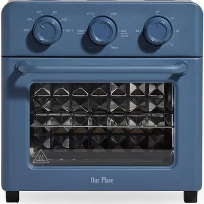 Our Place Wonder Oven | 6-in-1 Air Fryer & Toaster Oven with Steam Infusion | Compact, Countertop Friendly, Fast Preheat, Multifunctional | Air Fry, Toast, Roast, Bake, Reheat & Broil | Blue Salt