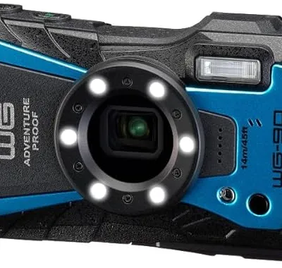 Pentax WG-90 Waterproof Rugged Digital Camera with Macro Ring Light