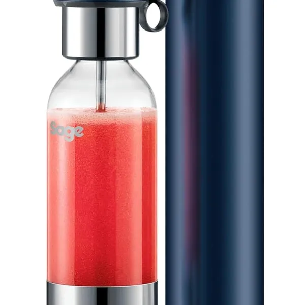 Sage - The InFizz Fusion Home Soda Maker - for Sparkling Water, Juice, Tea, Cocktails and All Fizzy Drinks, Damson Blue