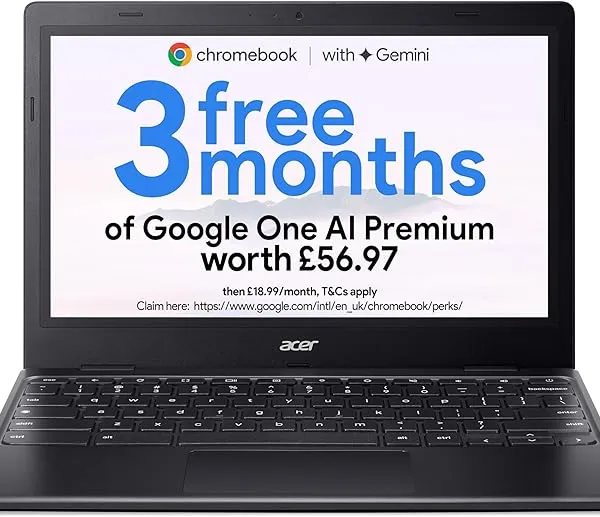 Acer Chromebook 311 (CB311-1H) - 11.6" HD Laptop, Intel Celeron N4500, 4GB RAM, 64GB eMMC
