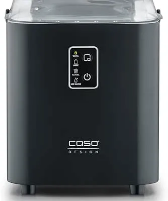 CASO Design IceChef, Compact Ice Cube Maker, Counter-Top Ice Machine For Home and Kitchen, 1L Water Tank, Ice in Just 6 Minutes, 12kg of Ice in 24 Hours, 2 Sizes, Self-Cleaning Ice Cube Maker Machine