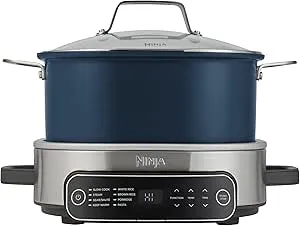 Ninja Foodi PossibleCooker, 6L Slow Cooker & Rice Cooker, 8-in-1 Versatile Functions, Midnight Blue, MC1101UK