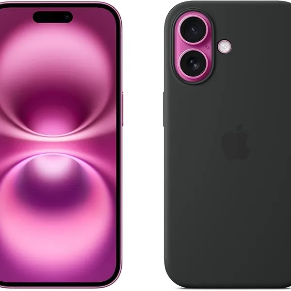Apple iPhone 16 128GB 5G Smartphone - Pink with MagSafe Silicone Case
