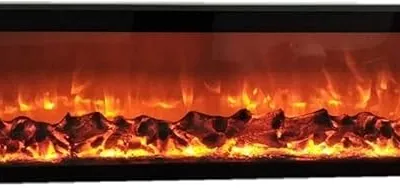 Electronic Fireplace 3D Simulation Flame Electric Fireplace Nsert Fireplace Home Appliances Living Room Decorating Warming Fireplace Water Vapor Fireplace(Black 180cm)