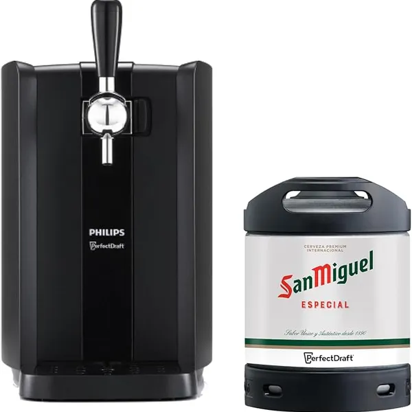 PerfectDraft Black beer bundle with San Miguel 6L keg, Philips home dispenser.