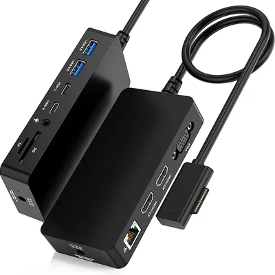 Microsoft Surface 12-in-1 Triple Display 4K Docking Station with Gigabit Ethernet and USB-C