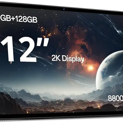 SVITOO 12 Inch Android 16 Tablet, 2K FHD Display, 30GB RAM (6GB+24GB), 128GB ROM, Octa-Core