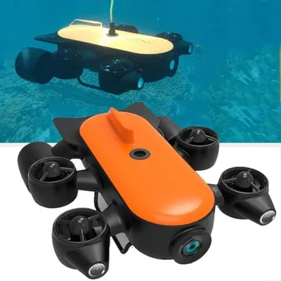 Generic Underwater ROV Exploration Drone with 4K UHD Camera and Integrated Claw
