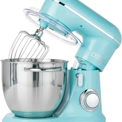 Kitchen in the box Stand Mixer, 6L Electric Food Mixer with 10 Speeds, 1300W Kitchen Appliance for Home Baking, Colorful Design Baking Tool for Bread Dough Cake with Dough Hook, Whisk, Beater (Blue)